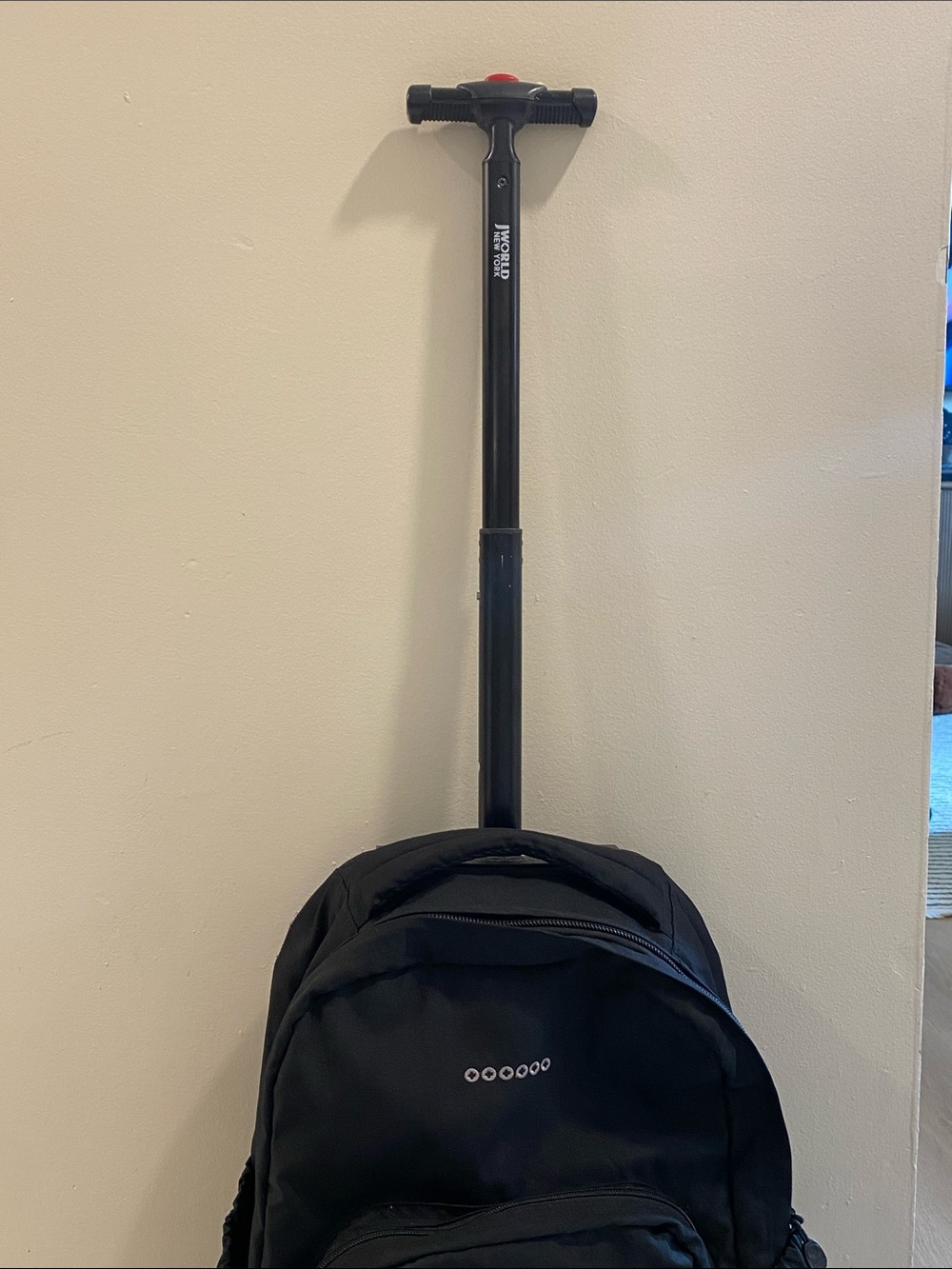 Rolling Black Backpack - Picture 2 of 9